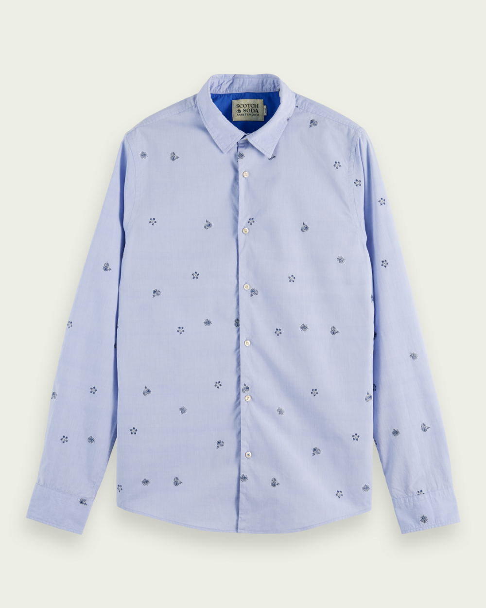 CAMISA SLIM FIT FIL-COUPÉ - BLUE - SCOTCH & SODA