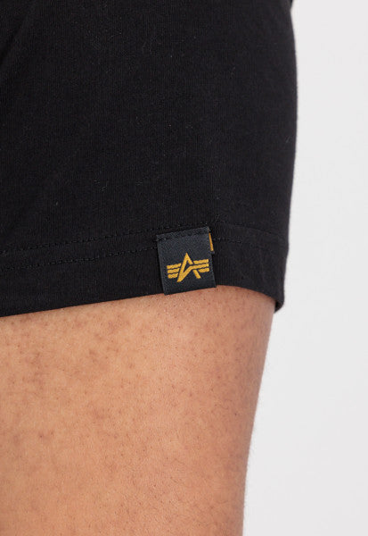 CAMISETA BÁSICA CON GOMA - NEGRO - ALPHA INDUSTRIES | 100501RB