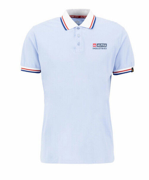 POLO "CONTRAST" - AZUL CIELO - ALPHA INDUSTRIES | 106601