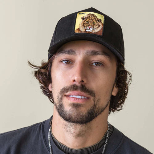 GORRA TRUCKER LEON "GOLDEN KING" - BLACK - GOORIN BROS THE FARM ANIMALS | 101-2586
