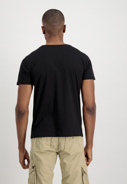 CAMISETA BÁSICA CON CUELLO EN V - BLACK - ALPHA INDUSTRIES