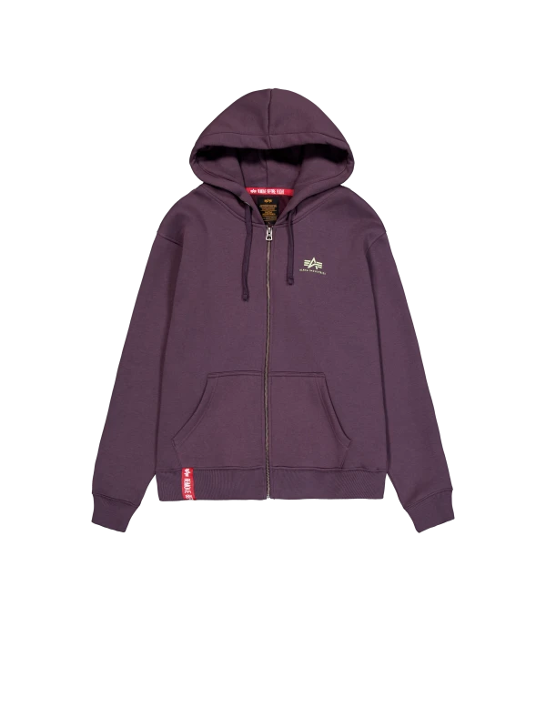 SUDADERA BÁSICA CON CREMALLERA Y CAPUCHA - LILA - ALPHA INDUSTRIES | 118342