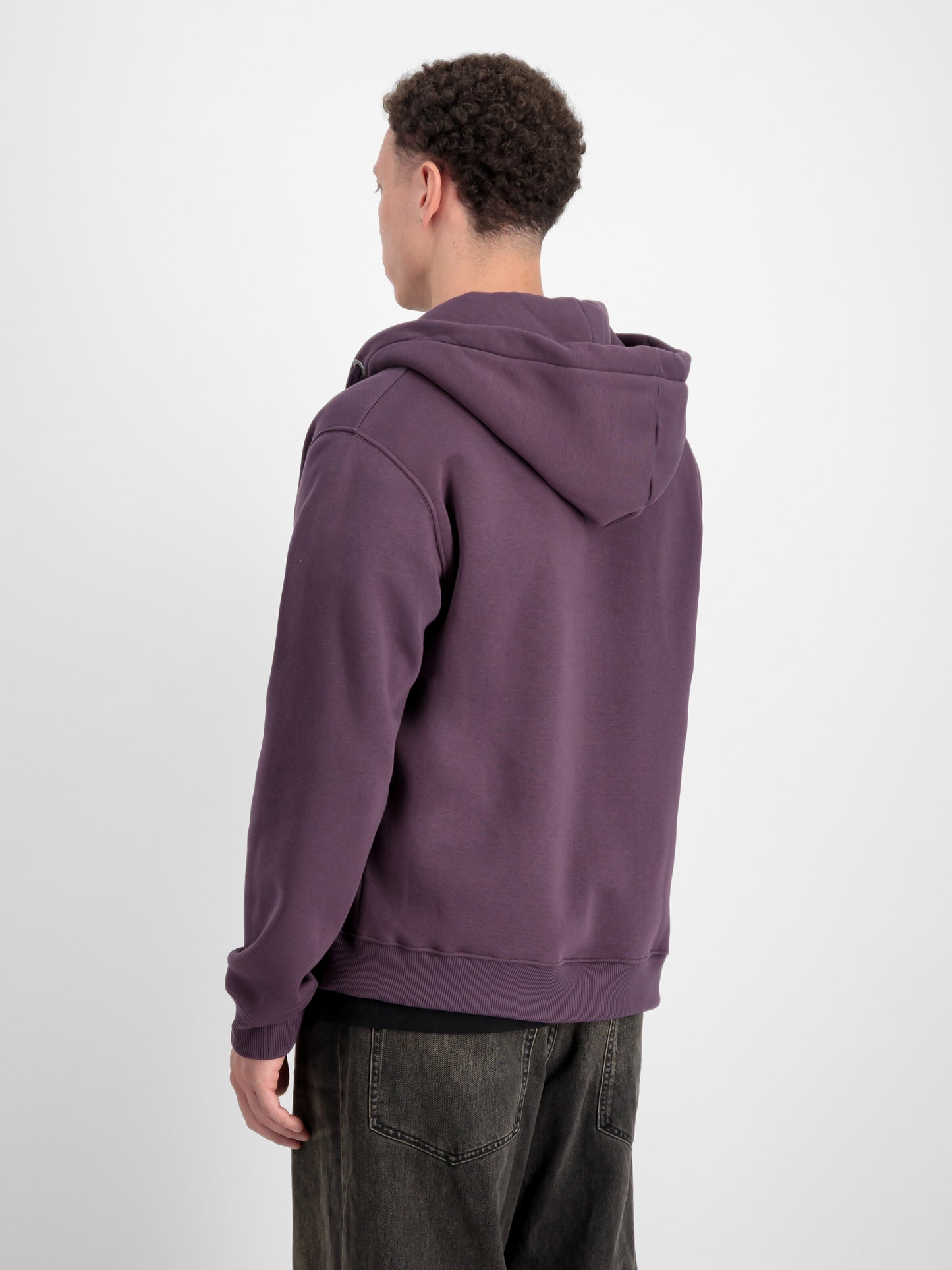 SUDADERA BÁSICA CON CREMALLERA Y CAPUCHA - LILA - ALPHA INDUSTRIES | 118342