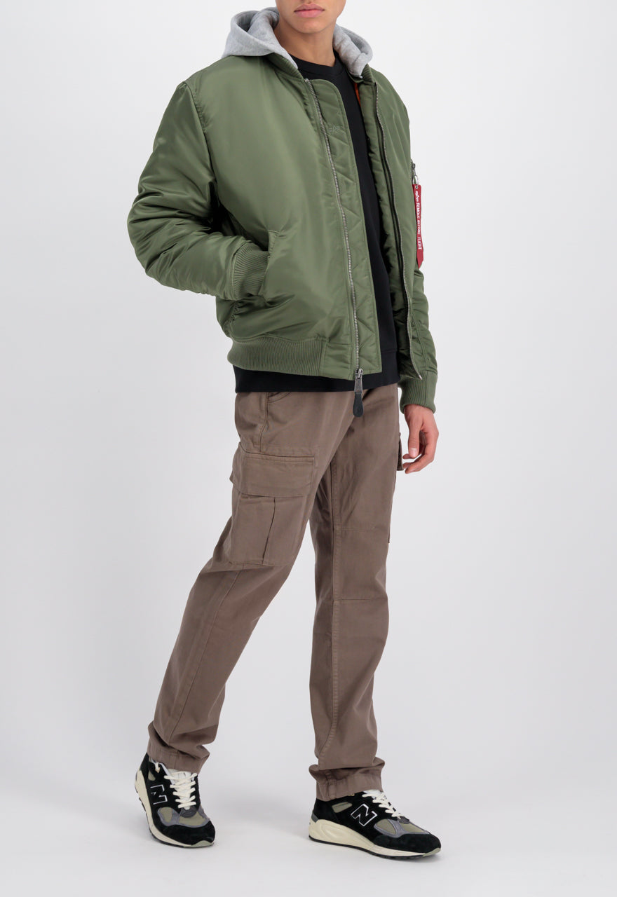 CHAQUETA BOMBER "MA-1 ZH BACK EMB" - SAGE GREEN - ALPHA INDUSTRIES