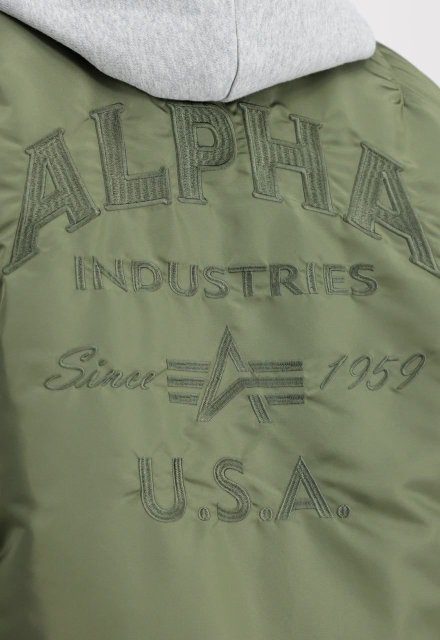 CHAQUETA BOMBER "MA-1 ZH BACK EMB" - SAGE GREEN - ALPHA INDUSTRIES