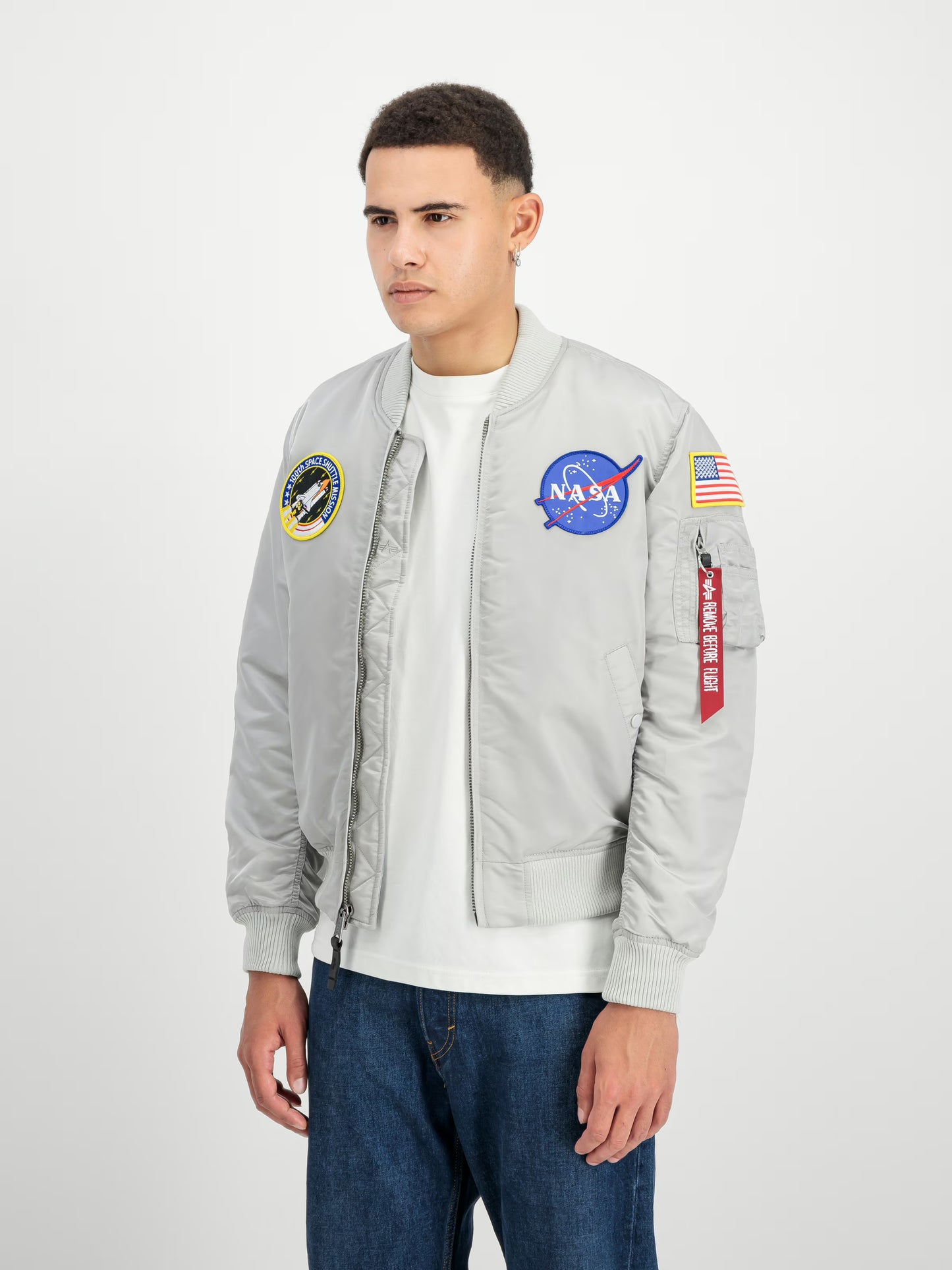 MA-1 BOMBER "MA-1 VF NASA" - GRIS - ALPHA INDUSTRIES | 166107