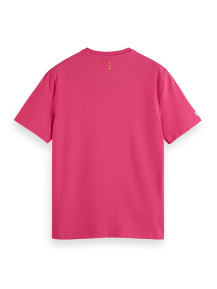 CAMISETA DE LINO - FUCSIA - SCOTCH & SODA | 175657
