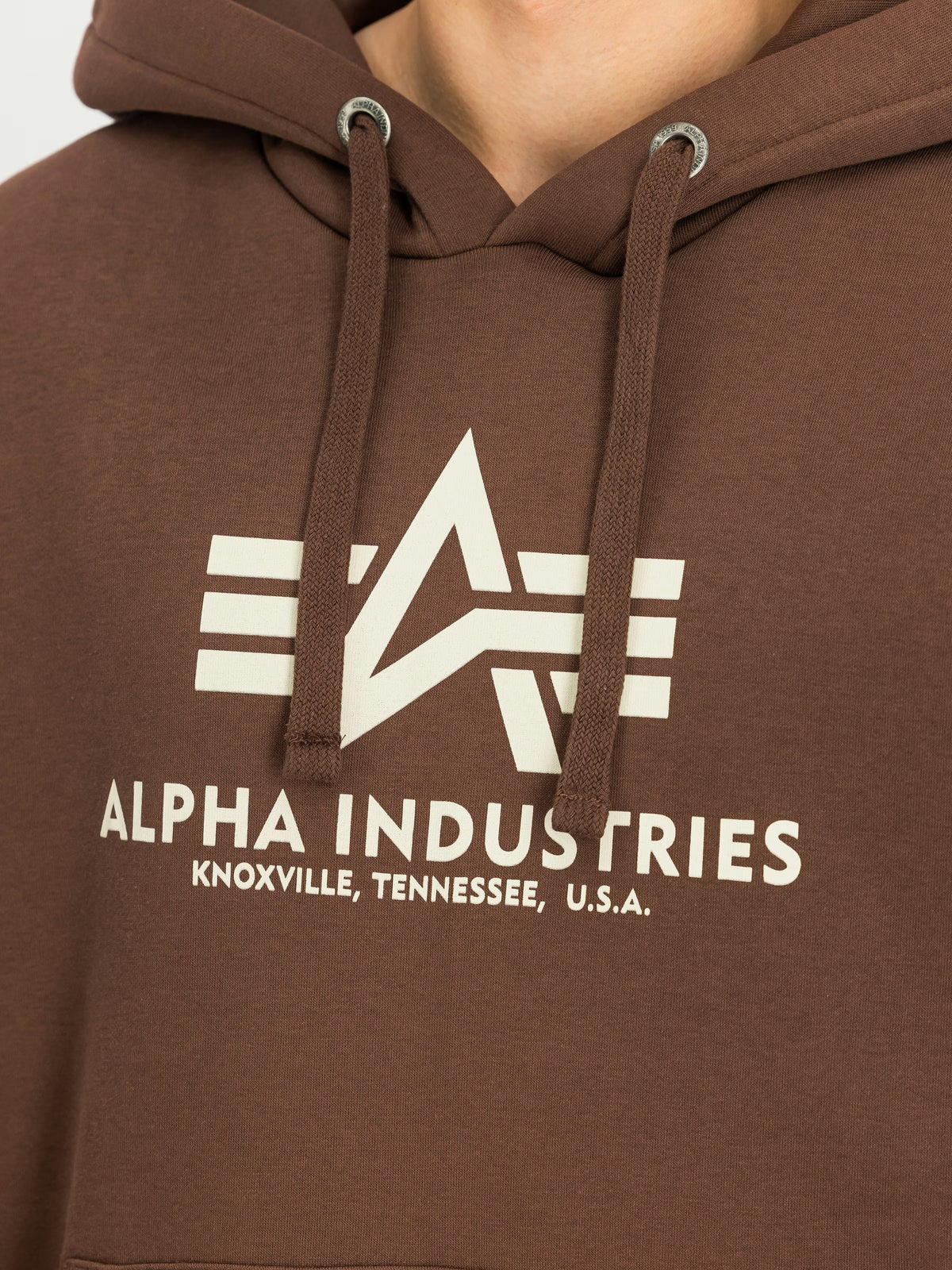 SUDADERA CAPUCHA "BASIC BIG LOGO" - MARRÓN - ALPHA INDUSTRIES | 178312-204