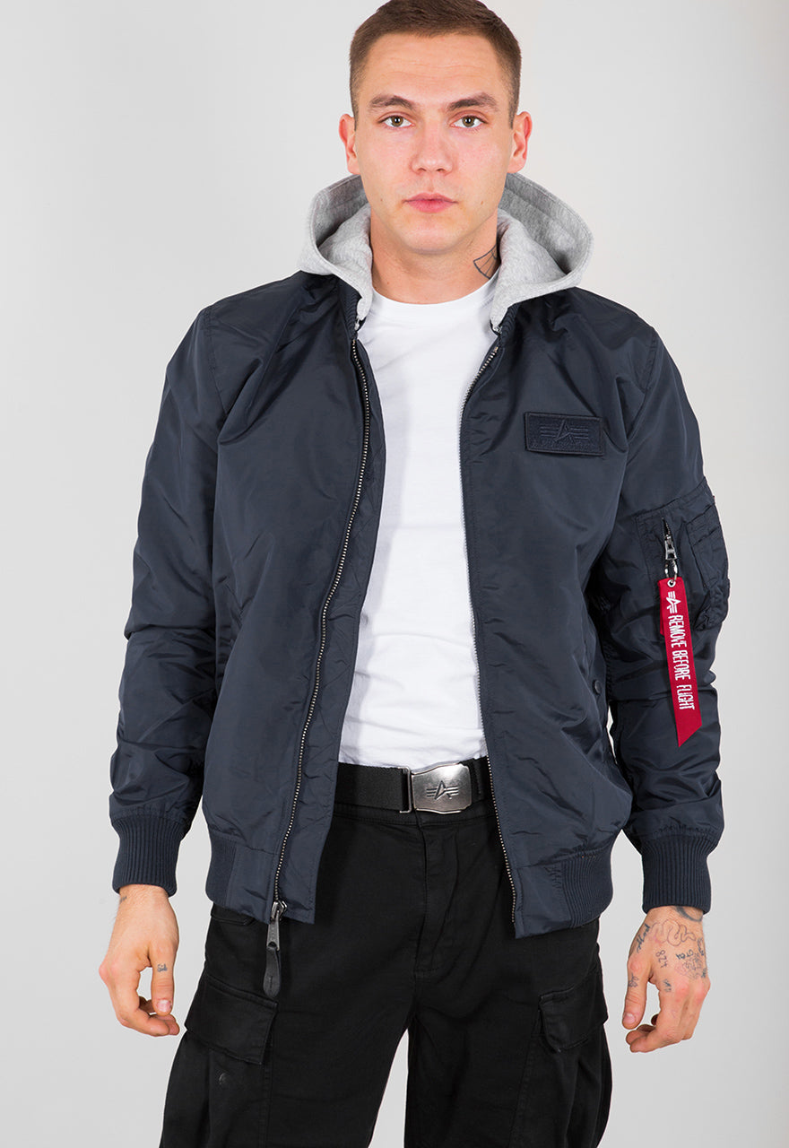 CHAQUETA BOMBER CON CAPUCHA "MA-1 TT HOOD" - AZUL MARINO - ALPHA INDUSTRIES | 196108