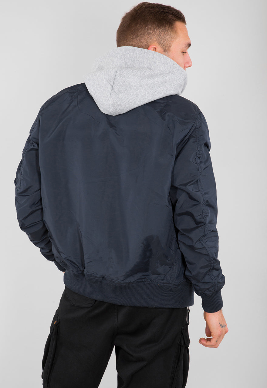 CHAQUETA BOMBER CON CAPUCHA "MA-1 TT HOOD" - AZUL MARINO - ALPHA INDUSTRIES | 196108