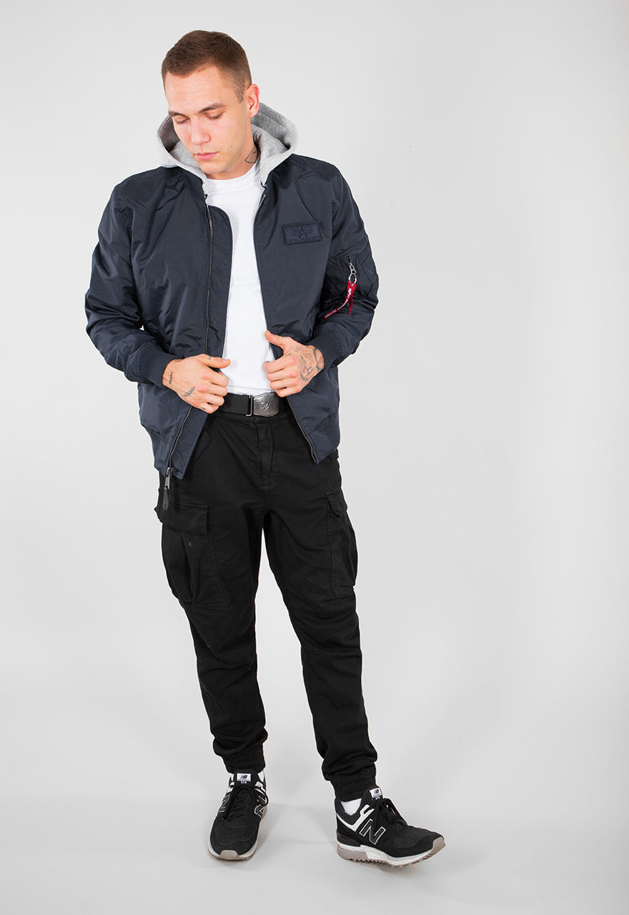 CHAQUETA BOMBER CON CAPUCHA "MA-1 TT HOOD" - AZUL MARINO - ALPHA INDUSTRIES | 196108