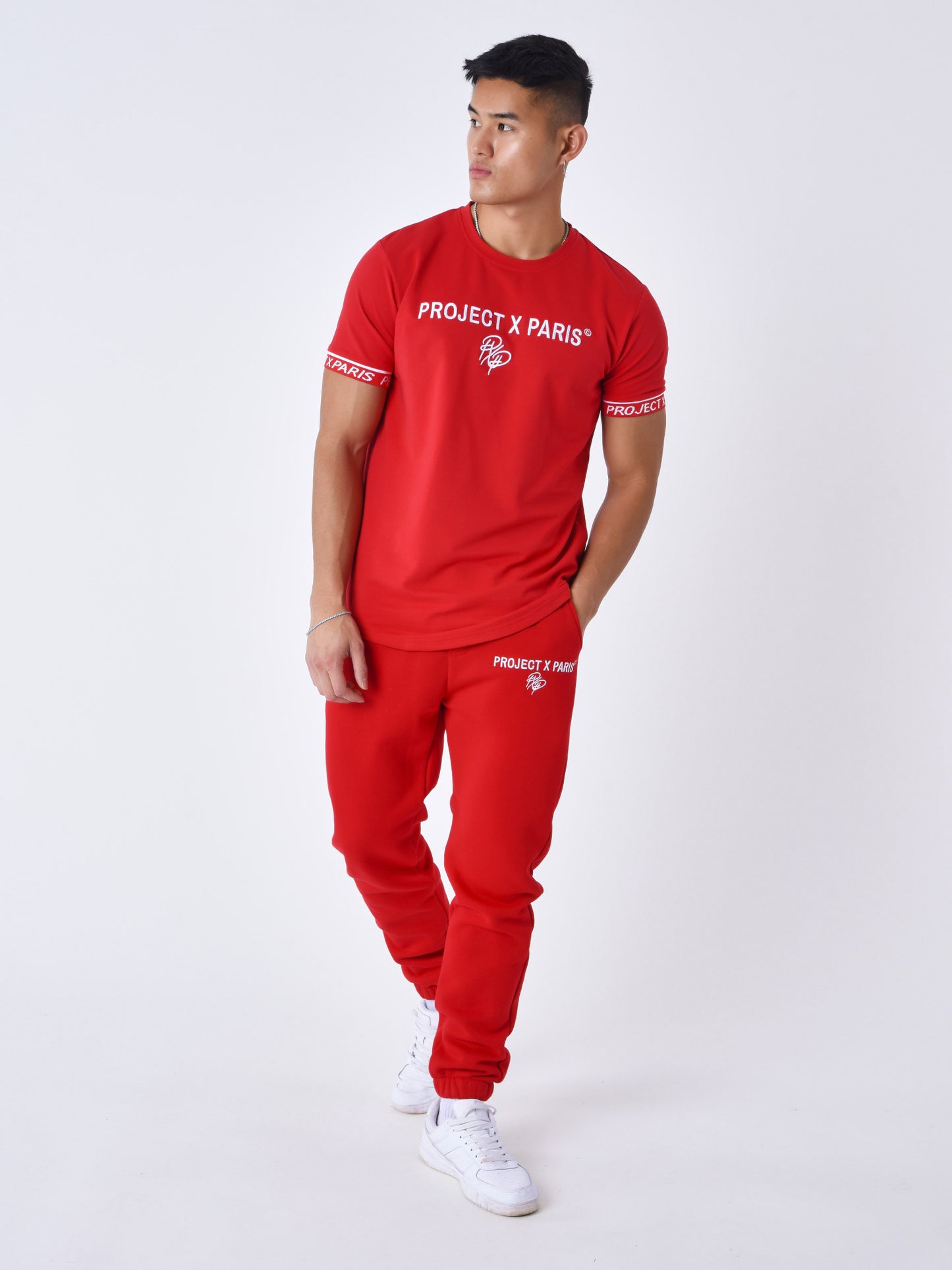 CAMISETA BRAZALETE CON LOGO BORDADO - ROJO - PROJECT X PARIS | 2410130-RDW