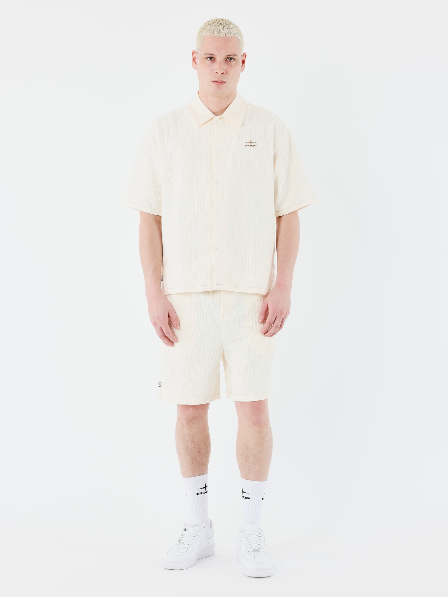 PANTALÓN CORTO CASUAL PLISADO- CRUDO - PROJECT X PARIS | PXP 2540161
