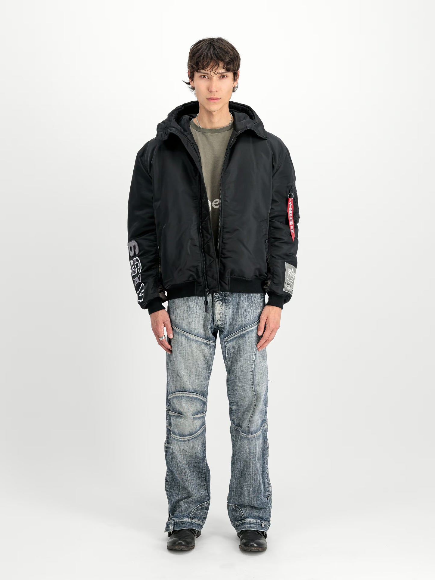 MA-1 BOMBER "MA-1 HOODED STUDIO" - NEGRO - ALPHA INDUSTRIES | 258123