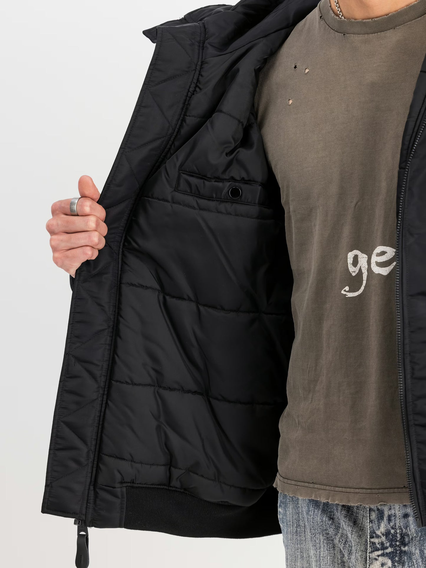 MA-1 BOMBER "MA-1 HOODED STUDIO" - NEGRO - ALPHA INDUSTRIES | 258123