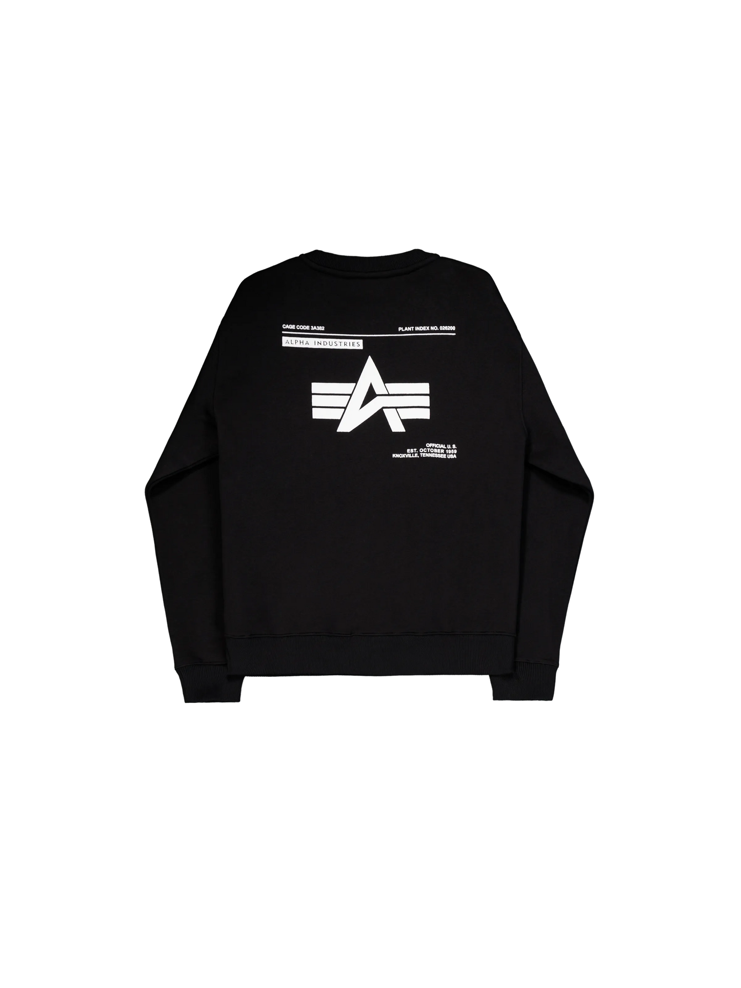 SUDADERA "LABEL BACKPRINT" - NEGRO - ALPHA INDUSTRIES | 258307