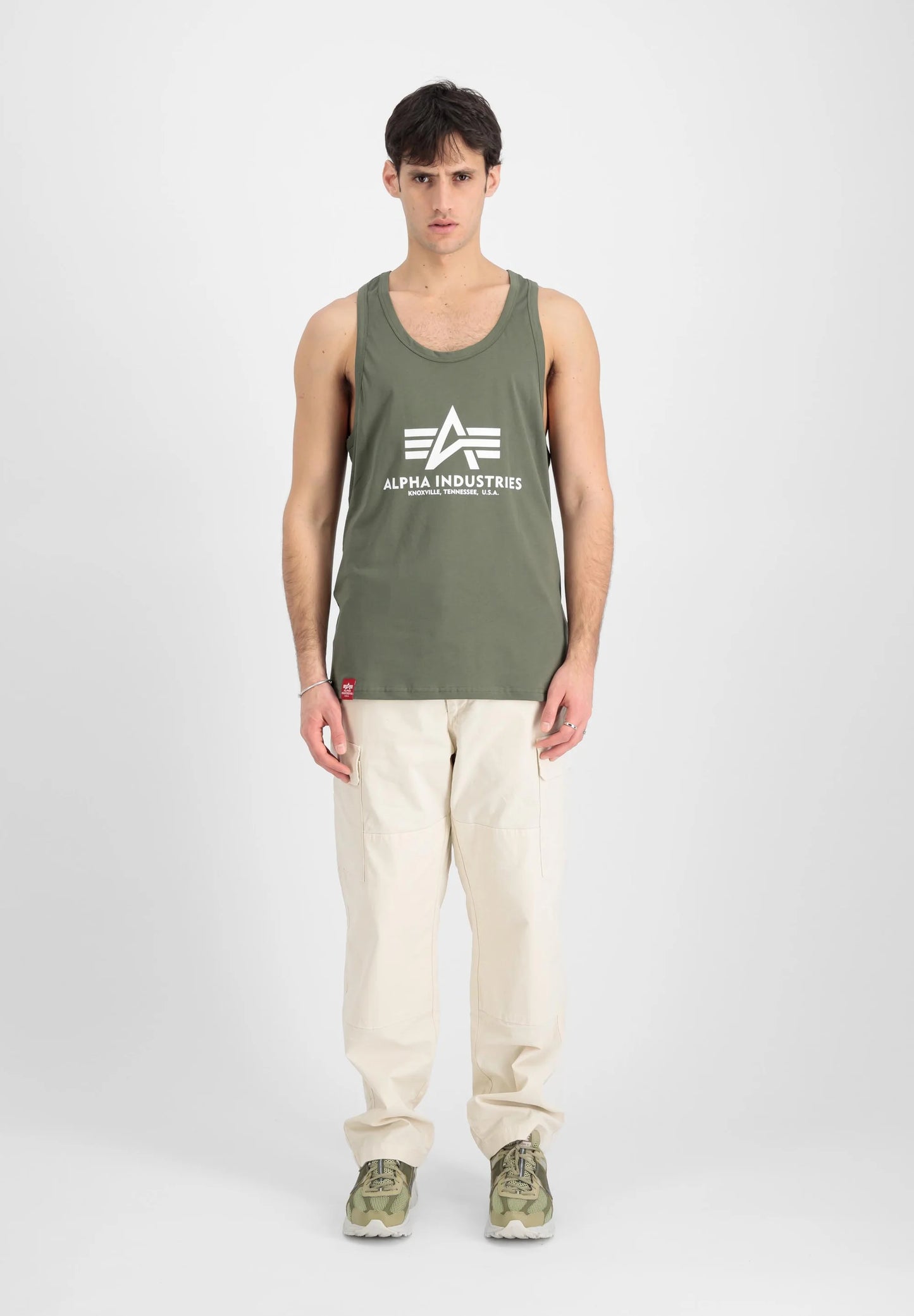CAMISETA BÁSICA SIN MANGAS - VERDE OLIVA - ALPHA INDUSTRIES | 126566