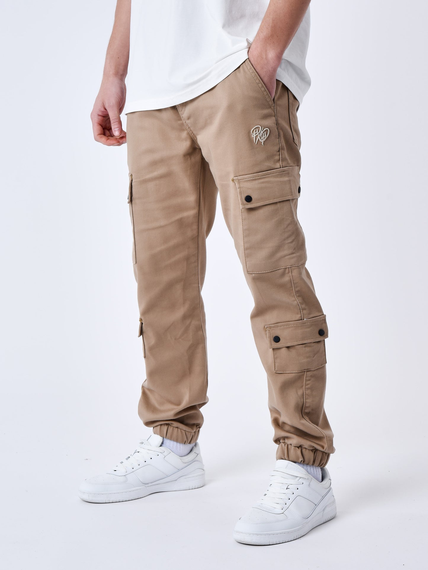 PANTALÓN CARGO MULTIBOLSILLOS CON CINTURA ELÁSTICA - BEIGE - PROJECT X PARIS | T19939-1_BG