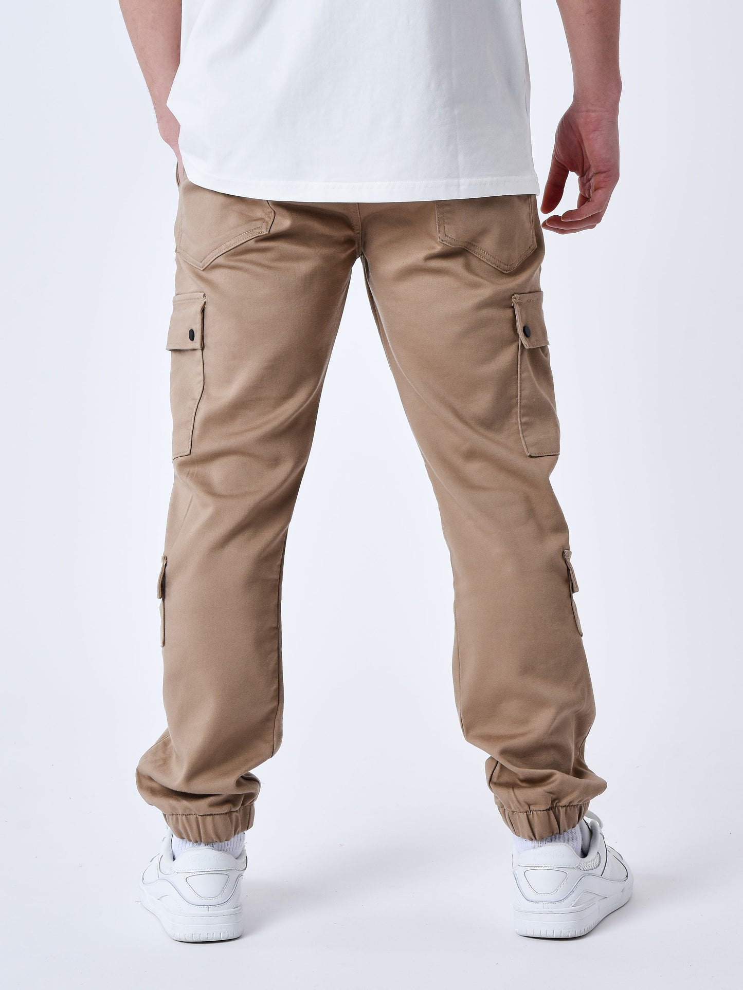 PANTALÓN CARGO MULTIBOLSILLOS CON CINTURA ELÁSTICA - BEIGE - PROJECT X PARIS | T19939-1_BG