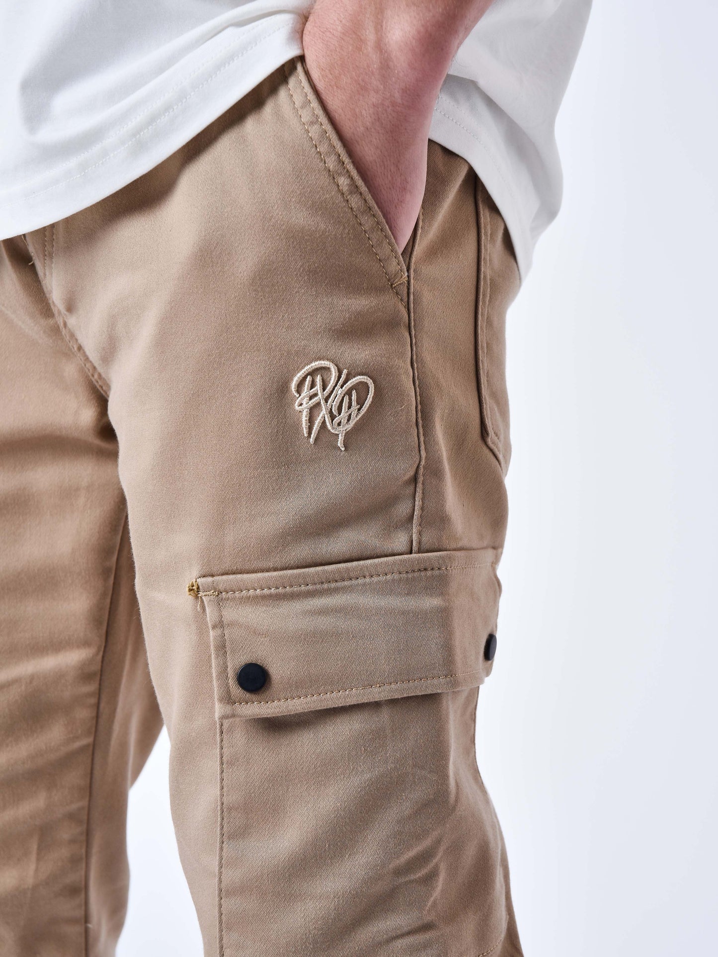 PANTALÓN CARGO MULTIBOLSILLOS CON CINTURA ELÁSTICA - BEIGE - PROJECT X PARIS | T19939-1_BG