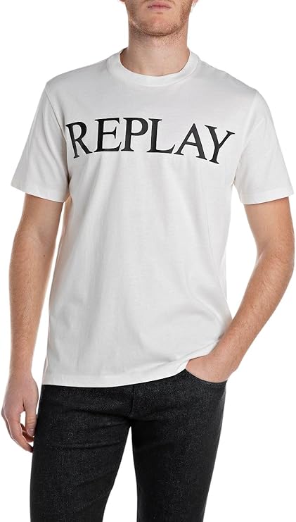 CAMISETA BÁSICA LOGO - BLANCO - REPLAY | M3099.000.2660