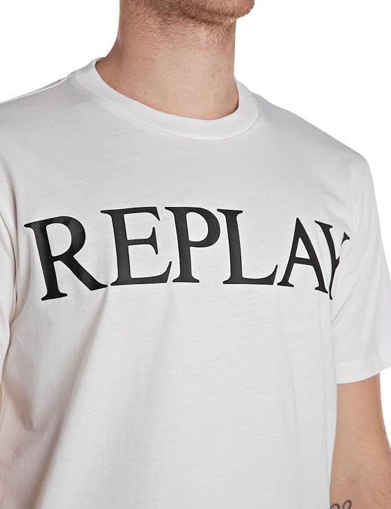 CAMISETA BÁSICA LOGO - BLANCO - REPLAY | M3099.000.2660