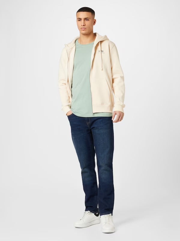 SUDADERA BÁSICA CON CREMALLERA Y CAPUCHA - CREMA - ALPHA INDUSTRIES | 118342