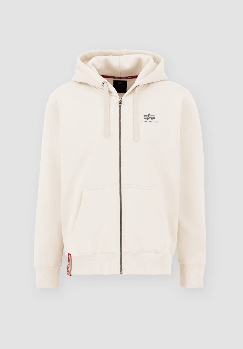 SUDADERA BÁSICA CON CREMALLERA Y CAPUCHA - CREMA - ALPHA INDUSTRIES | 118342