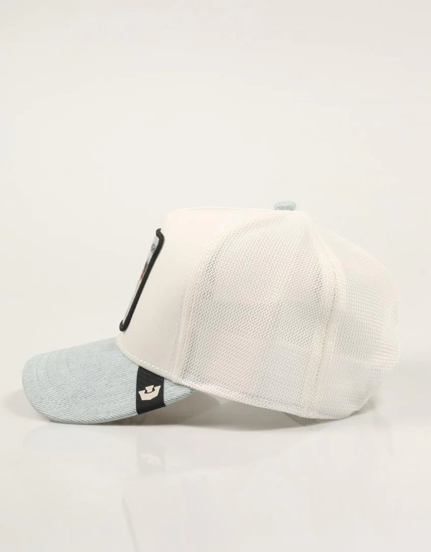 GORRA TRUCKER ÁGUILA "FLY HIGH" - WHITE/DENIM - GOORIN BROS THE FARM ANIMALS | 101-2590