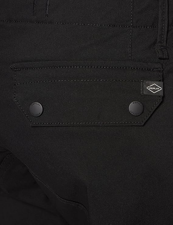 PANTALÓN CARGO "COMBAT" - NEGRO - REPLAY | M9780.000.84241
