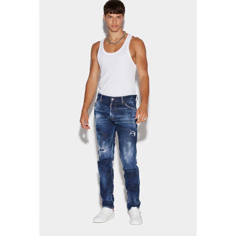 VAQUEROS SKINNY "ICON SPRAY" - BLUE - DS2 - Blue Denim