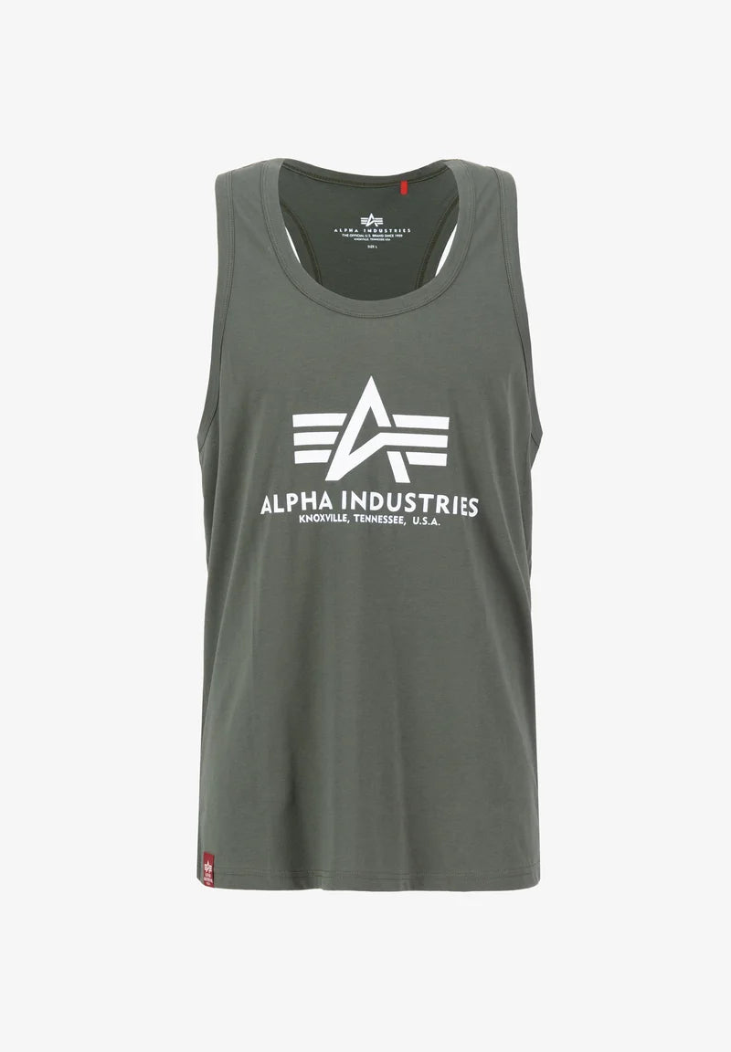 CAMISETA BÁSICA SIN MANGAS - VERDE OLIVA - ALPHA INDUSTRIES | 126566