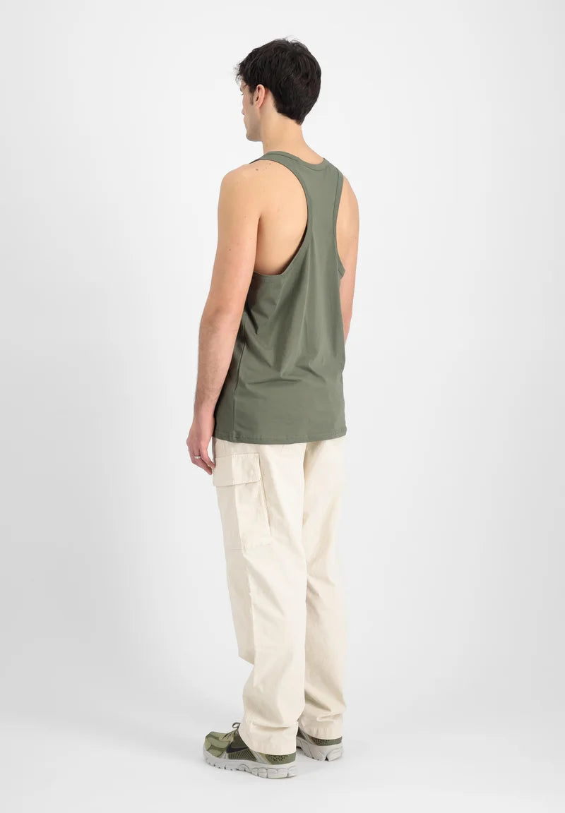 CAMISETA BÁSICA SIN MANGAS - VERDE OLIVA - ALPHA INDUSTRIES | 126566