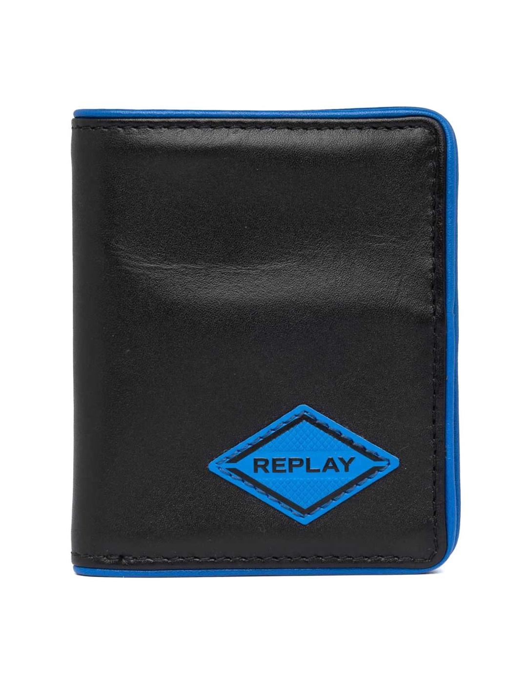 CARTERA - NEGRO/AZUL - REPLAY