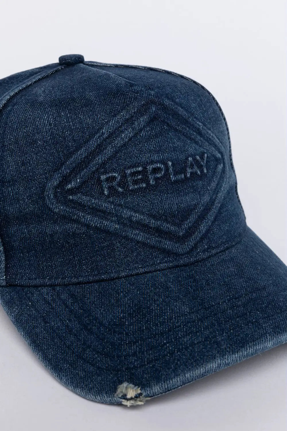 GORRA TRUCKER DE DENIM CON LOGO - AZUL - REPLAY | AM4344.000.A0013B