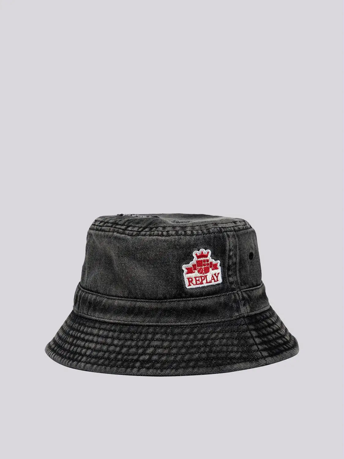 SOMBRERO "BUCKET" VAQUERO CON PARCHE - NEGRO LAVADO - REPLAY | AM4406.000.A0013B