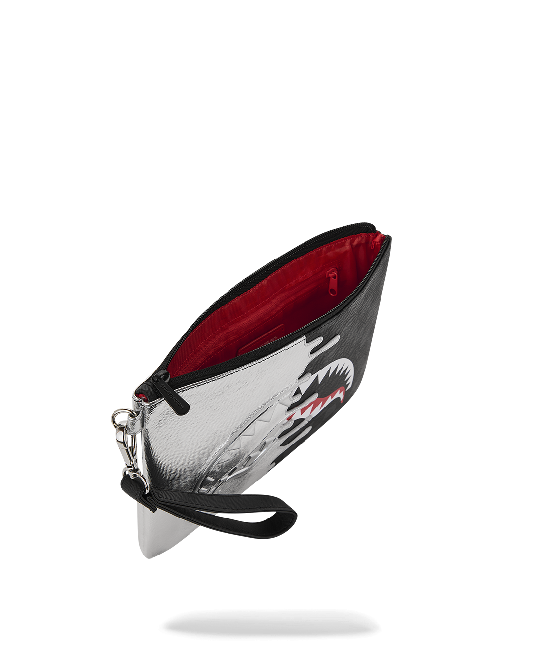 BOLSO POCHETTE CONVERTIBLE BANDOLERA SILVER SIDE DRIP CROSSOVER CLUTCH - NEGRO/GRIS - SPRAYGROUND | 910B8929NSZ