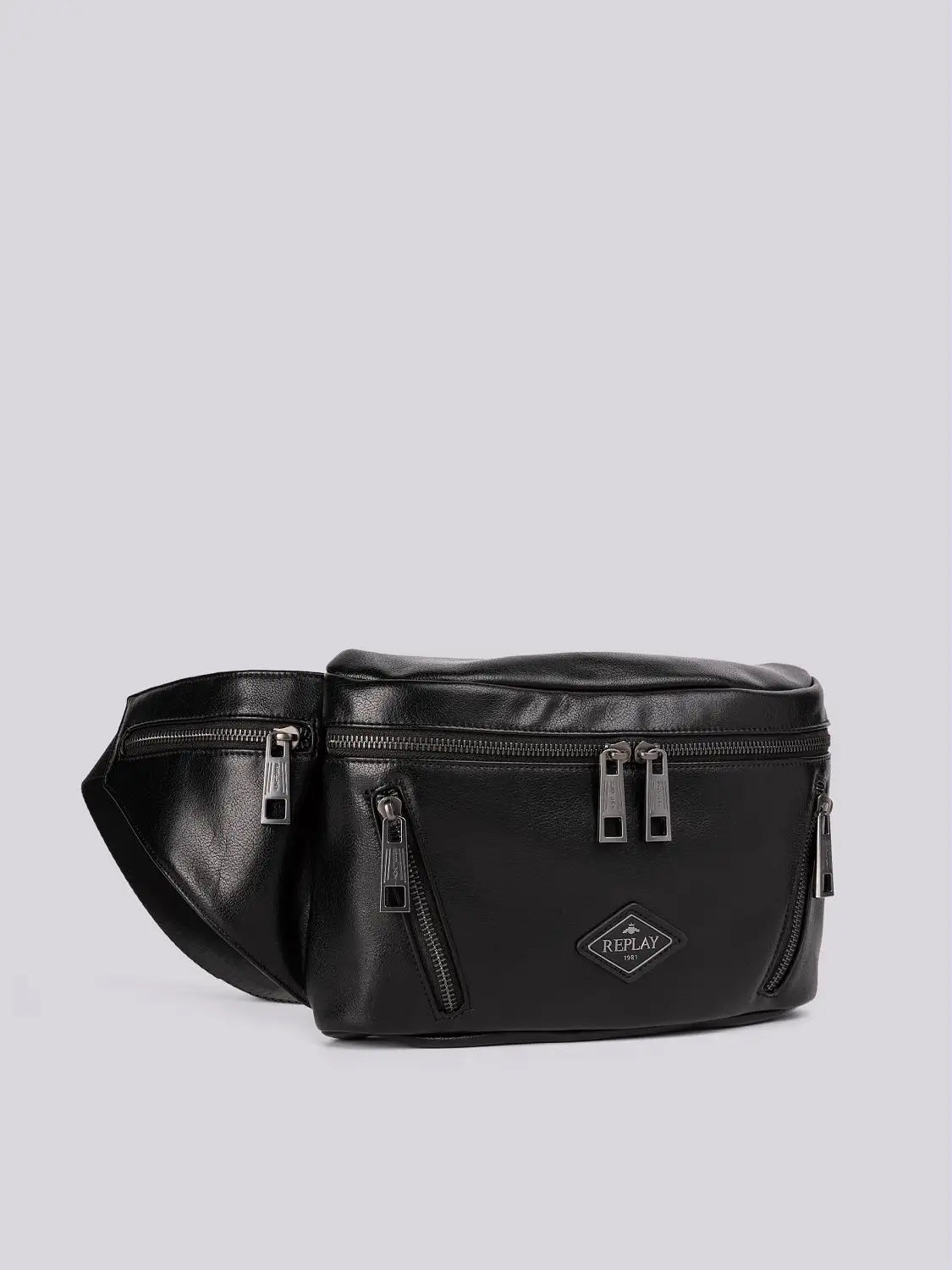 BOLSO RIÑONERA EFECTO ARRUGADO - NEGRO - REPLAY | FM3714.000.A0511D