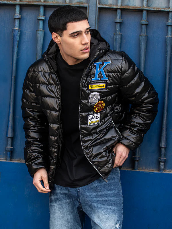 CHAQUETA CAPUCHA ¨COLLAGE¨ - NEGRO - GIANNI KAVANAGH | GKM007002