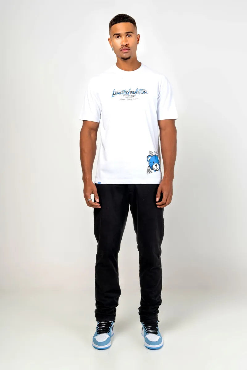 CAMISETA "FASHION BEAR" - BLANCO/AZUL - LOUIS VENDOME PARIS | LV L54