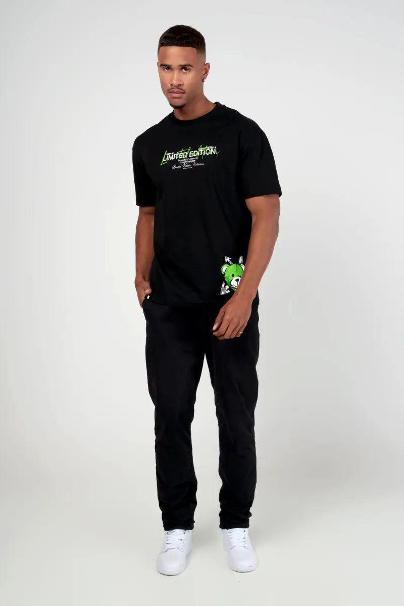 CAMISETA "FASHION BEAR" - NEGRO/VERDE - LOUIS VENDOME PARIS | LV L54