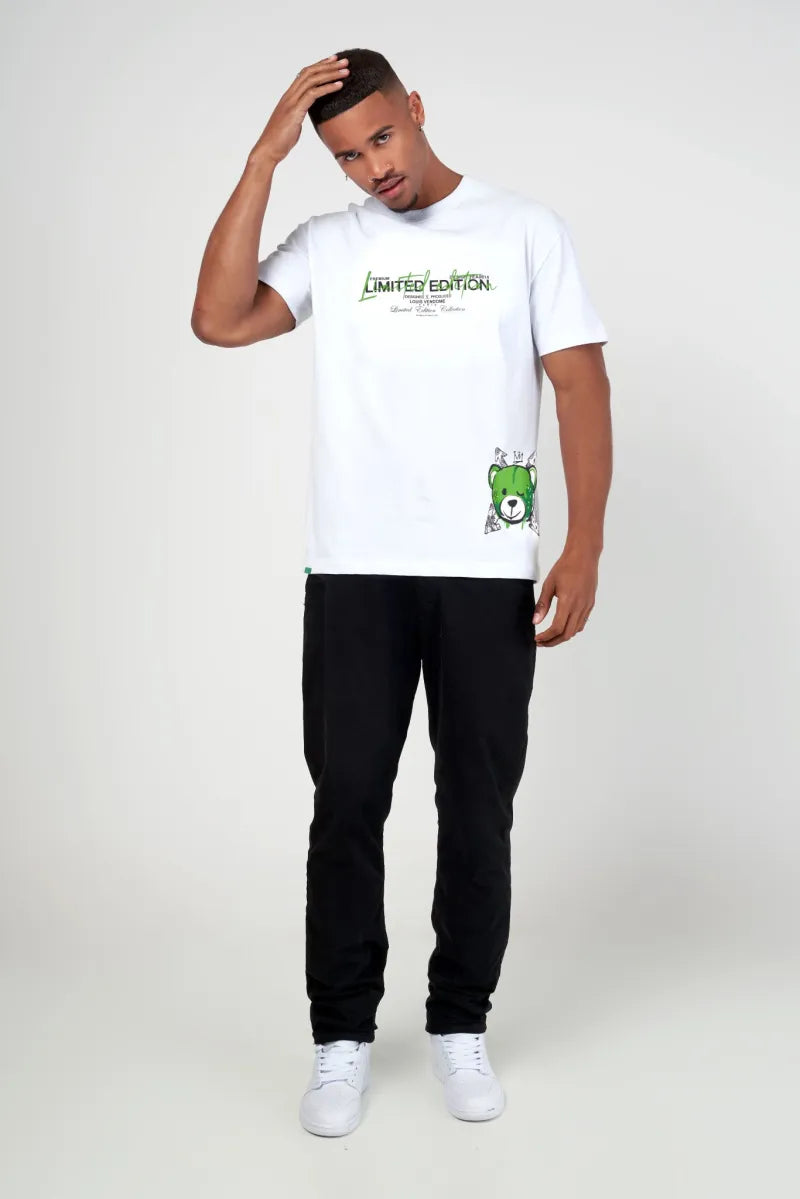 CAMISETA "FASHION BEAR" - BLANCO/VERDE - LOUIS VENDOME PARIS | LV L54