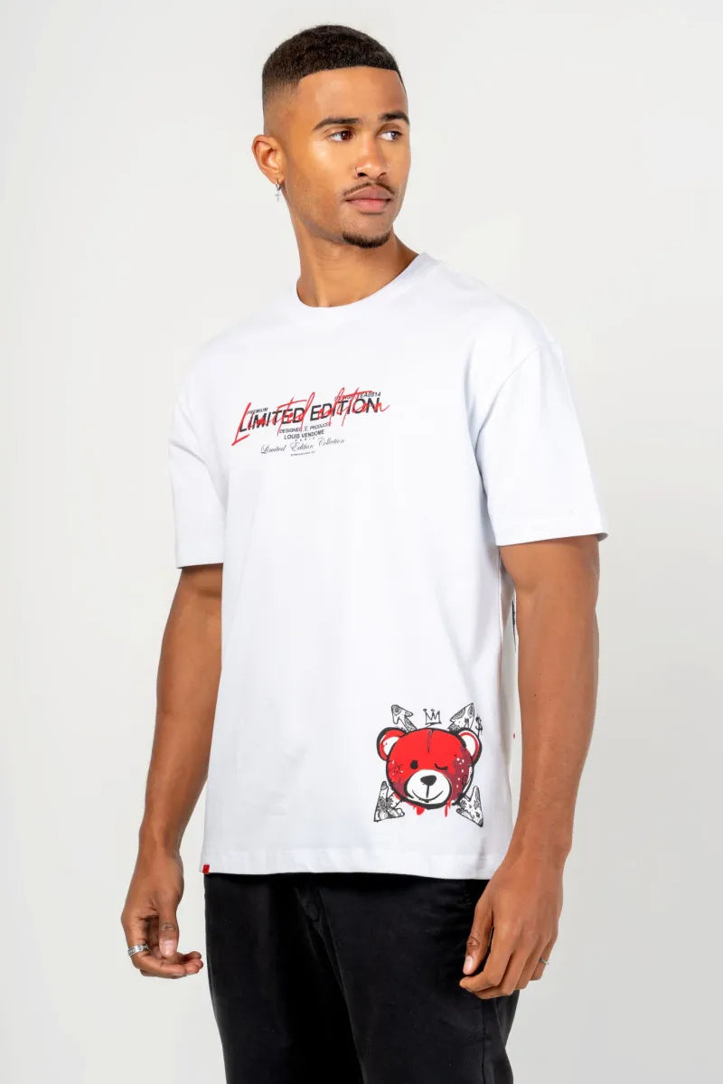 CAMISETA "FASHION BEAR" - BLANCO/ROJO - LOUIS VENDOME PARIS | LV L54