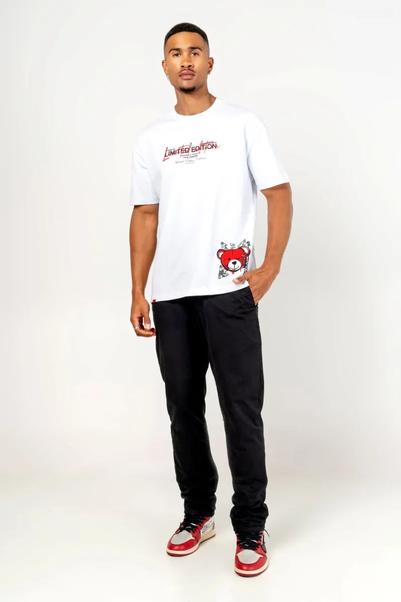 CAMISETA "FASHION BEAR" - BLANCO/ROJO - LOUIS VENDOME PARIS | LV L54