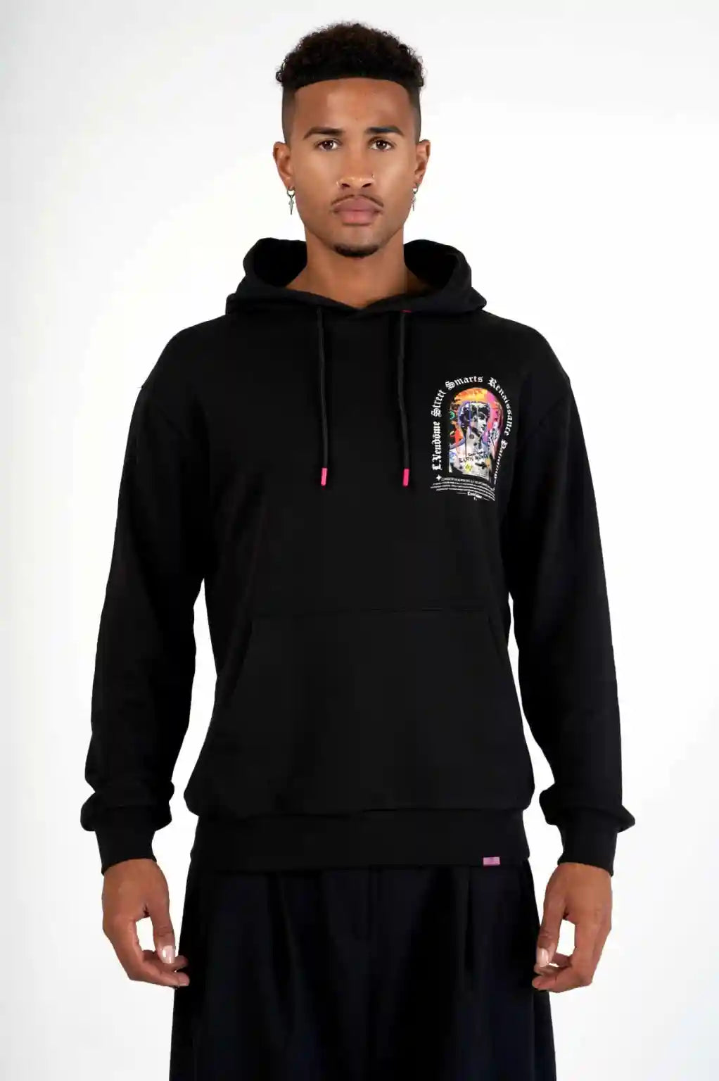 SUDADERA CON CAPUCHA "LIBERTY" - NEGRO - LOUIS VENDOME PARIS | LV L02