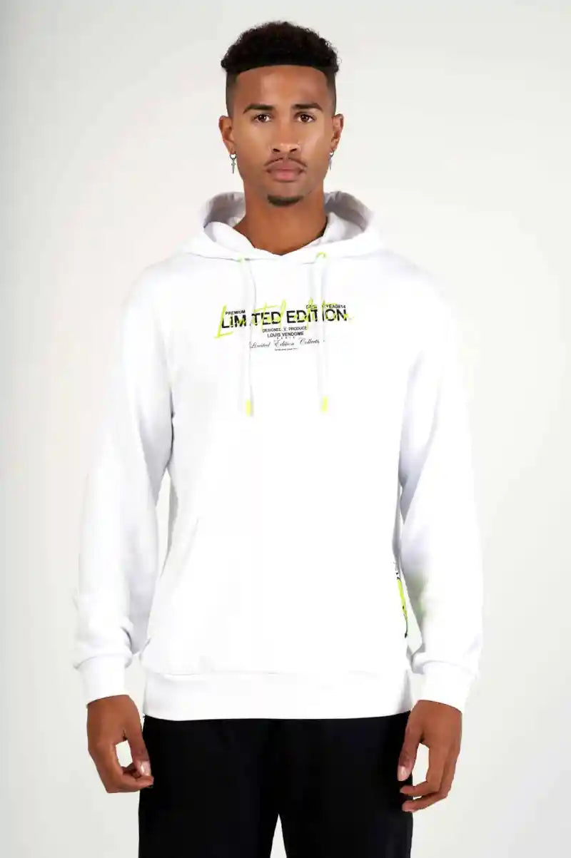 SUDADERA CON CAPUCHA "FASHION BEAR" - BLANCO/VERDE - LOUIS VENDOME PARIS | LV L05