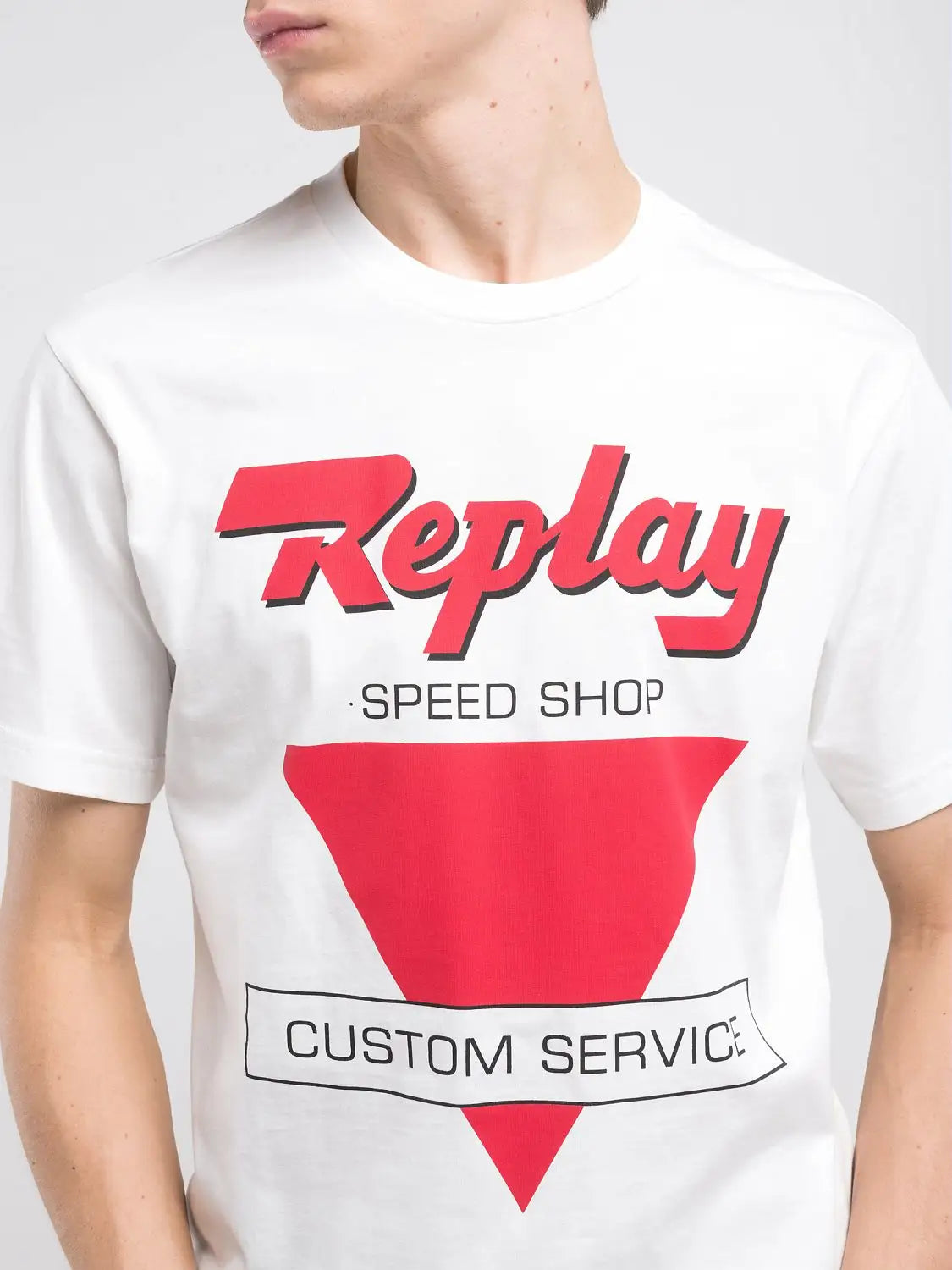 CAMISETA LOGO DELANTERO - BLANCO - REPLAY | M3051 .000.2660