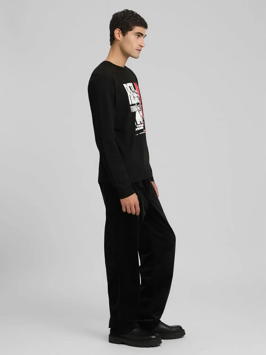 CAMISETA DE MANGA LARGA ESTAMPADO MUSICAL - NEGRO - REPLAY | M3302 .000.2660