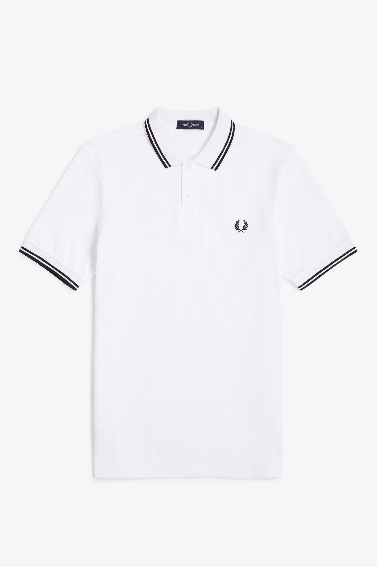 POLO RIBETE CON DOS FRANJAS - BLANCO - FRED PERRY | M3600 200