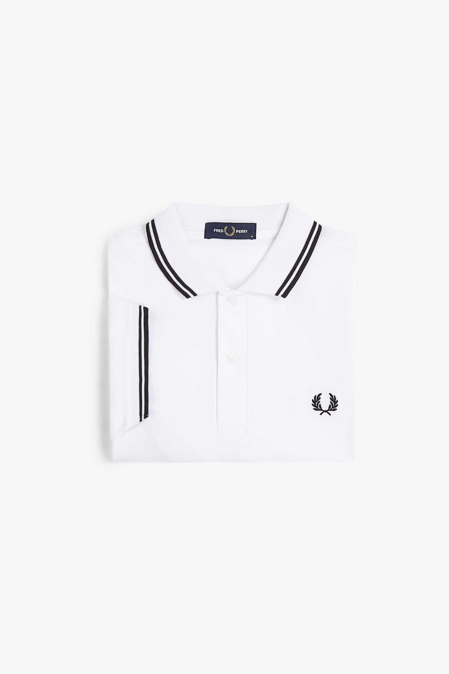 POLO RIBETE CON DOS FRANJAS - BLANCO - FRED PERRY | M3600 200